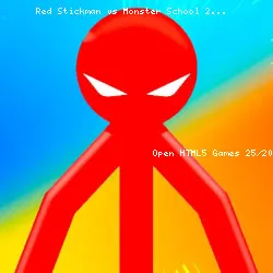 Red Stickman vs Monster School 2