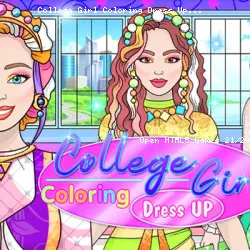 College Girl Coloring Dress Up