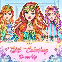 Girl Coloring Dress Up