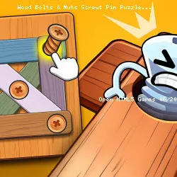 Wood Bolts & Nuts Screw: Pin Puzzle